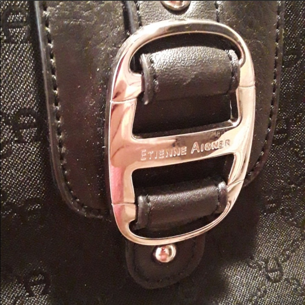 Etienne Aigner Handbag Black Authentic - Picture 2 of 4